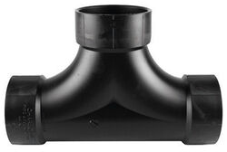 Charlotte Pipe 3 in. Hub T X 3 in. D Hub ABS Flush Cleanout Tee