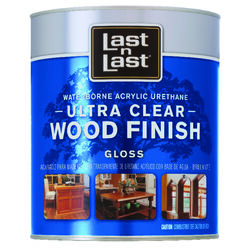 Last N Last Waterborne Wood Finish Gloss Clear Polycrylic 1 qt