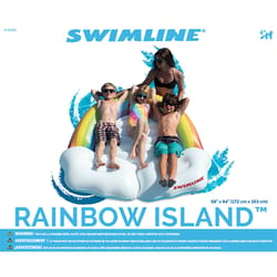 Swimline Multicolored Vinyl Inflatable Rainbow Island Pool Float