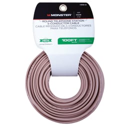 Monster Cable Just Hook It Up 100 ft. L Ivory Telephone Station Wire