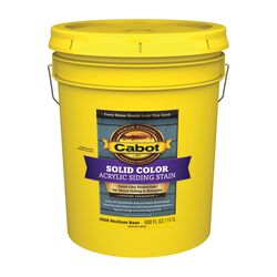 Cabot Solid Tintable 0808 Medium Base Water-Based Acrylic Siding Stain 5 gal