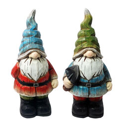 Alpine Resin Assorted 17 in. Garden Gnome Statue