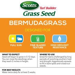 Scotts Turf Builder Bermuda Grass Sun/Shade Grass Seed 10 lb