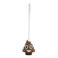 Squatty Potty Poo Emoji Toilet Plunger 23-3/4 in. L X 6-1/8 in. D