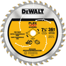 DeWalt FLEXVOLT 7-1/4 in. D X 5/8 in. S Carbide Tipped Steel Circular Saw Blade 36 teeth 1 pk