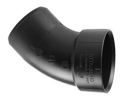Charlotte Pipe 2 in. Hub T X 2 in. D Spigot ABS 45 Degree Elbow