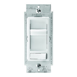 Leviton SureSlide White 600 W Preset Slide Dimmer Switch 1 pk