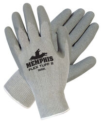 MCR Safety Flex Tuff Unisex Coated Gloves Gray M 10 pair