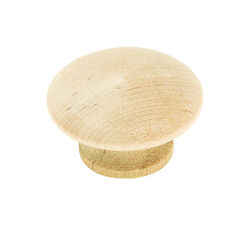 Amerock Traditional Classics Round Furniture Knob 1-1/2 in. D 7/8 in. Unfinished Brown 2 pk