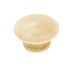 Amerock Traditional Classics Round Furniture Knob 1-1/2 in. D 7/8 in. Unfinished Brown 2 pk