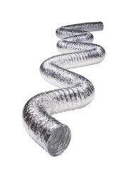 Superr-Flex 240 in. L X 6 in. D Silver/White Aluminum Vent Hose