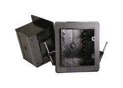 Cantex 3-1/8 in. Square PVC 2 gang Junction Box Gray