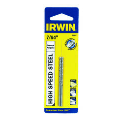 Irwin 7/64 in. S X 2-5/8 in. L High Speed Steel Drill Bit 2 pk