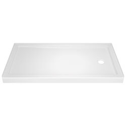 Delta Classic 400 3.5 in. H X 59.88 in. W X 30.75 in. L White Shower Base