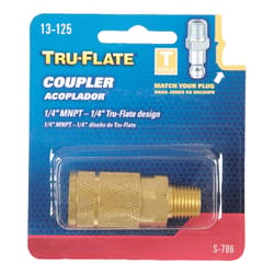 Tru-Flate Brass Quick Change Coupler 1/4 Male 1 1 pc