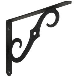 National Hardware Black Steel Shelf Bracket 10 in. L 100 lb