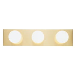 Westinghouse Polished Brass Gold 3 lights Incandescent Bathroom Bar Fixture Wall Mount