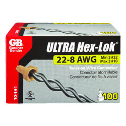 Gardner Bender Hex-Lok 22-8 Ga. Copper Wire Wire Connector Tan 100 pk