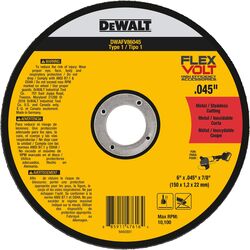 DeWalt FlexVolt 6 in. D X 7/8 in. S Ceramic Metal Cutting Wheel 1 pc