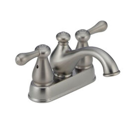 Delta Leland Stainless Steel Two Handle Lavatory Faucet 4 in.