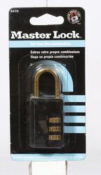 Master Lock 1-13/16 in. H X 9/16 in. W X 1-3/16 in. L Steel 3-Dial Combination Padlock 1 pk