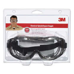 3M Chemical Splash Goggles Clear Black 1 pc