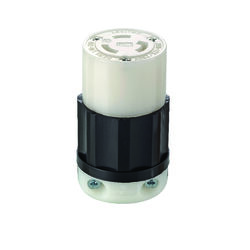 Leviton Industrial Nylon Non-Grounding Locking Connector L10-20R 16-10 AWG 3 Pole 3 Wire Bagged