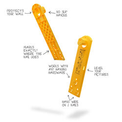 Hang and Level Yellow Hang and Level Picture Hanger 10 lb