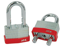 Ace 1.063 in. H X 1-3/4 in. W X 15/16 in. L Steel Warded Locking Padlock 1 pk