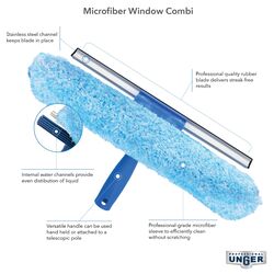 Unger 10 in. Microfiber Window Squeegee/Scrubber