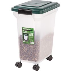 Remington White/Green Plastic 28 qt Pet Food Container For All Animals