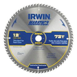 Irwin Marathon 12 in. D X 1 in. S Carbide Miter and Table Saw Blade 72 teeth 1 pk