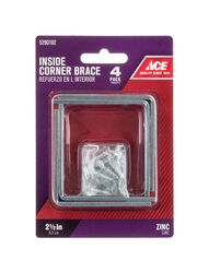 Ace 2-1/2 in. H X 5/8 in. W X 2-1/2 in. D Zinc Inside L Corner Brace