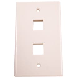 Monster Cable Just Hook It Up Almond 2 gang Plastic Keystone Wall Plate 1 pk