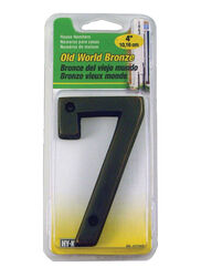 Hy-Ko 4 in. Bronze Brass Nail-On Number 7 1 pc