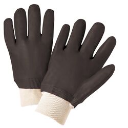 West Chester Unisex Indoor/Outdoor Coated Work Gloves Black/Tan L 1 pk