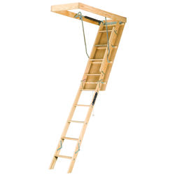 Louisville 10 ft. H X 22.5 in. W Wood Attic Ladder Type 1 250 lb. cap.
