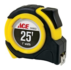 Ace 25 ft. L X 1 in. W Auto Lock Tape Measure 1 pk