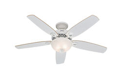 Hunter Fan Builder Deluxe 52 in. Snow White LED Indoor Ceiling Fan