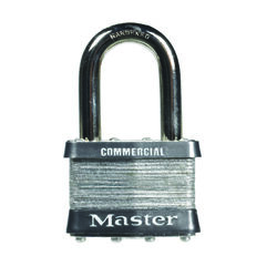 Master Lock 1-1/2 in. H X 7/8 in. W X 2 in. L Laminated Steel 4-Pin Cylinder Padlock 1 pk Keye