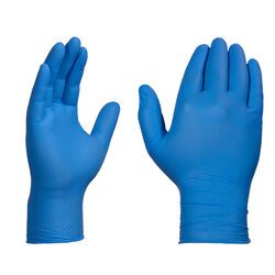 X3 Nitrile Disposable Gloves Medium Blue Powder Free 100 pk