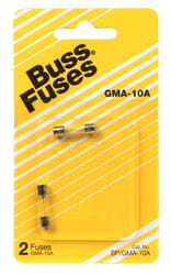 Bussmann 10 amps Fast Acting Glass Fuse 2 pk