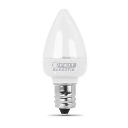 Feit Electric acre C7 E12 (Candelabra) LED Bulb White 2 Watt Equivalence 2 pk