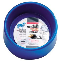 API Blue Plastic 160 oz Heated Pet Bowl For Dog