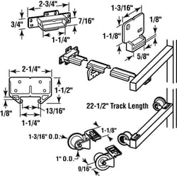 Prime-Line Plastic Rolled Edge Drawer Track Kit 1 pk