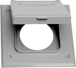 Sigma Electric Square Metal 2 gang 20/50 Amp Receptacle Cover For Wet Locations