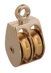 Campbell Chain 3/4 in. D Nickel Copper Ridge Eye Double Sheave Rigid Eye Pulley