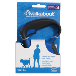 Petmate Walkabout Blue Plastic Retractable Leash Small