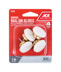 Ace Gold 1 in. Nail-On Brass/Plastic Swivel Glide 4 pk