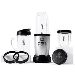 Magic Bullet Black/Silver Stainless Steel Blender and Food Processor 18 oz 1 speed